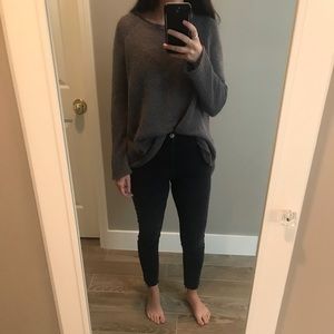 Grey Sweater with Black Skull